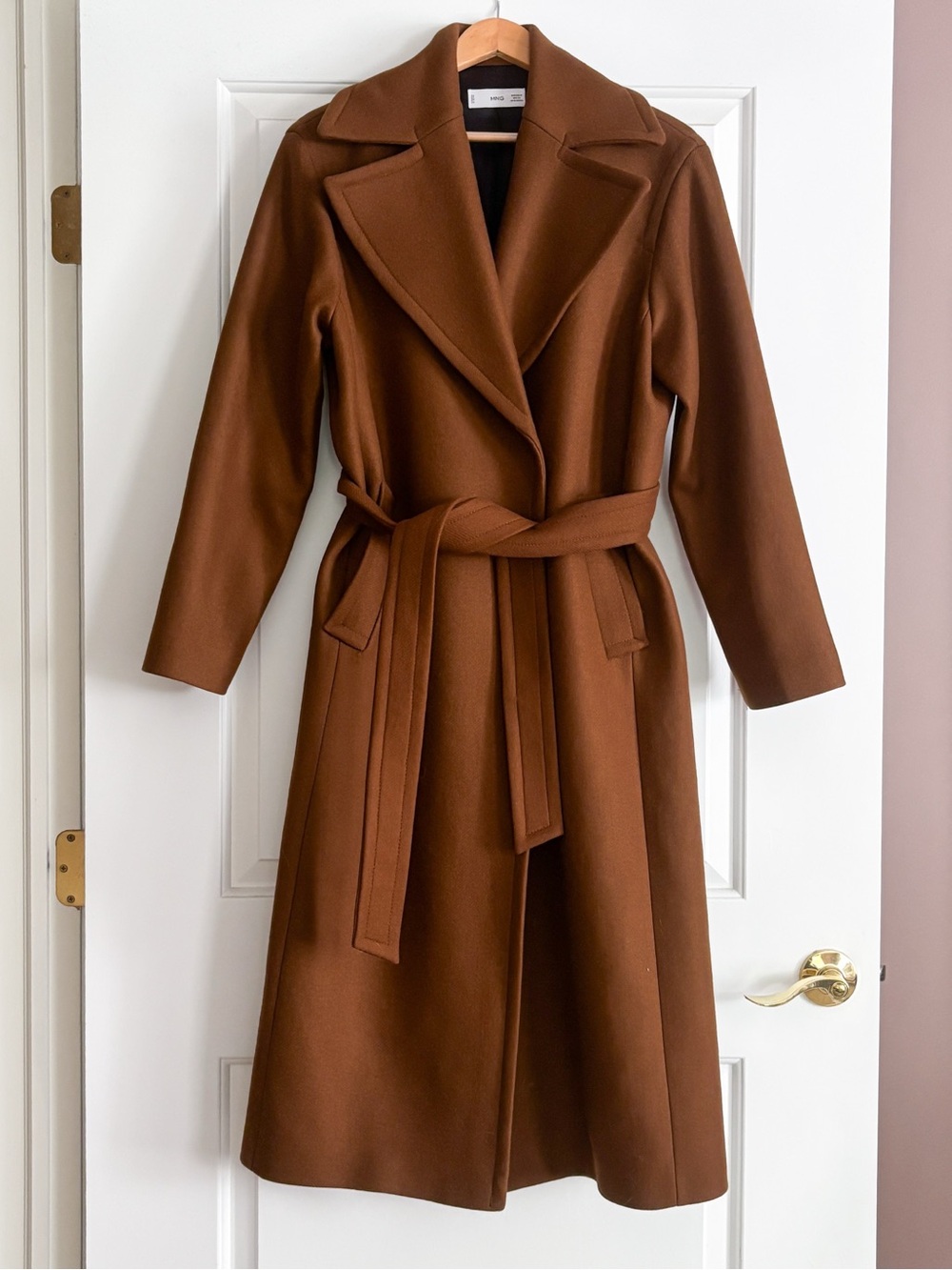 Mango Brown Wool Coat